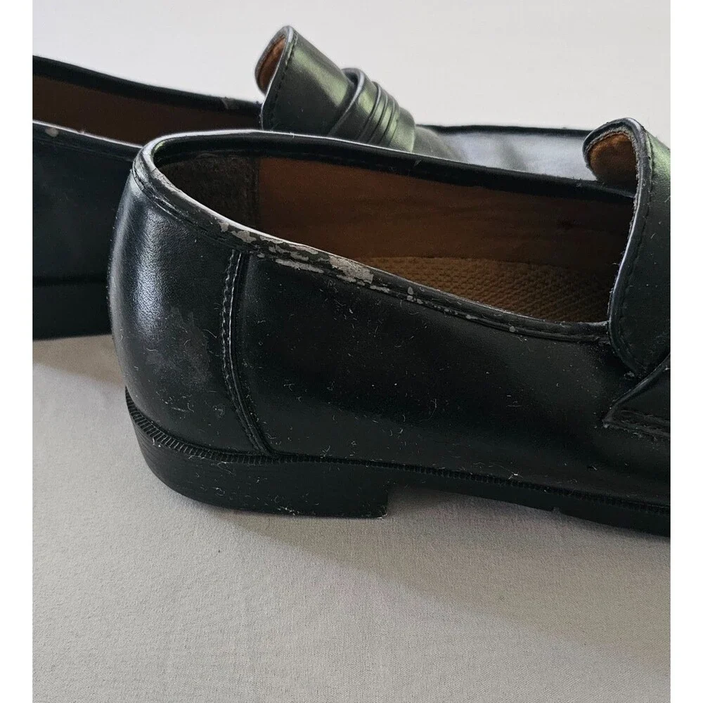 Chancellors Men’s Comfort Loafers Size 9.5 Black Slip On Dress Moc Toe Classic